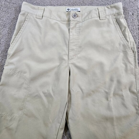 Columbia Pants Mens 34 Khaki Chino‎ Straight Leg Flat Front Outdoor Pockets - Picture 3 of 9